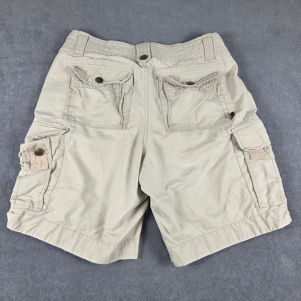 Hurley Cargo Shorts Mens 32 Khaki Good 100% Cotton Utility Multi-Pocket - Picture 2 of 13